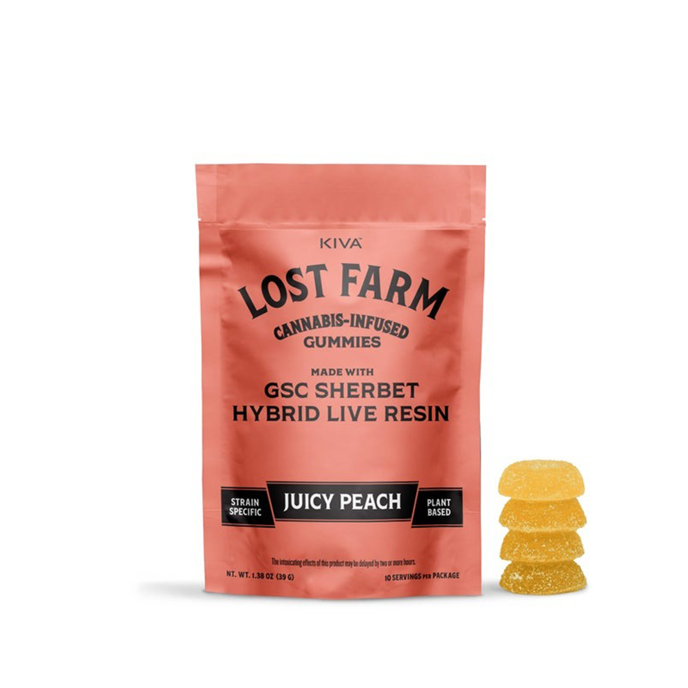 Juicy Peach x GSC Sherbet Gummies | 10 Pack 100mg THC-active