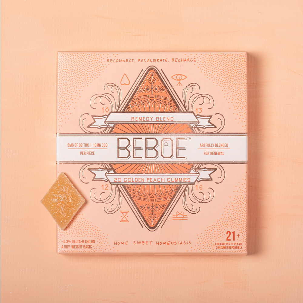 1:2 Remedy Golden Peach [20pk] (200mg CBD/100mg THC)-active